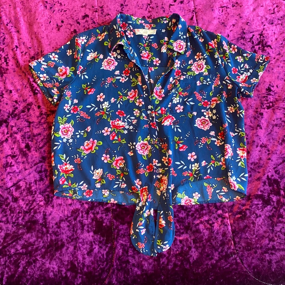 Crop floral print Shirt